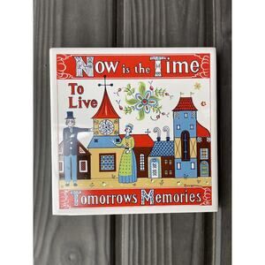 Vintage Berggren 6" Ceramic Tile Trivet - Swedish Folk Art - 1965 - Decor